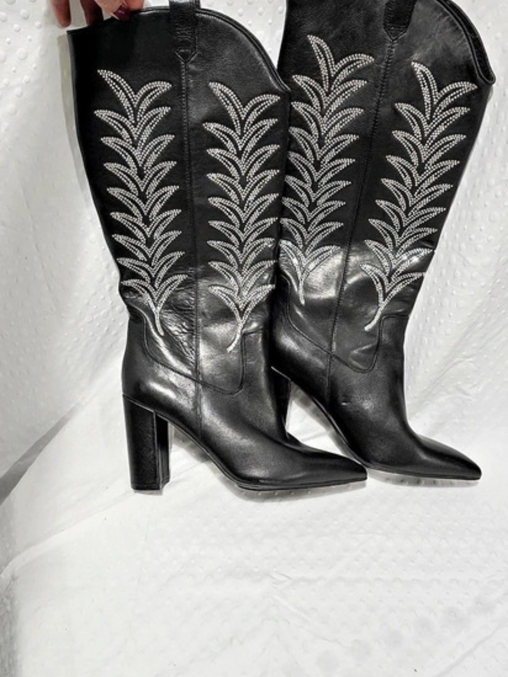 Daniel X Diamond Stagecoach Western Boots Black